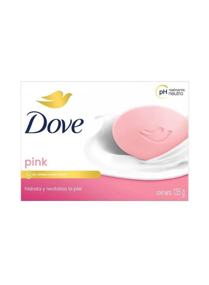 Dove Pink Beauty Cream Soap Bar, 135g | Moisturizing & Softening Beauty Bar with ¼ Cream - Image 1